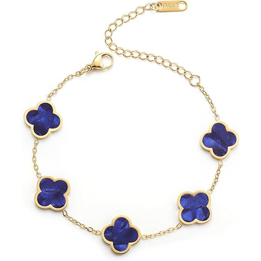 Blue patterned bracelet