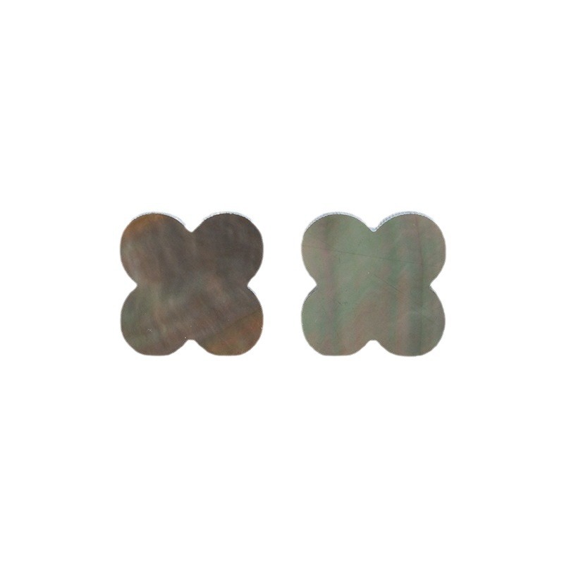 Wholesale multi specification clover natural black shell gray shell pendant pearl mother of pearl accessories double-sided polished
