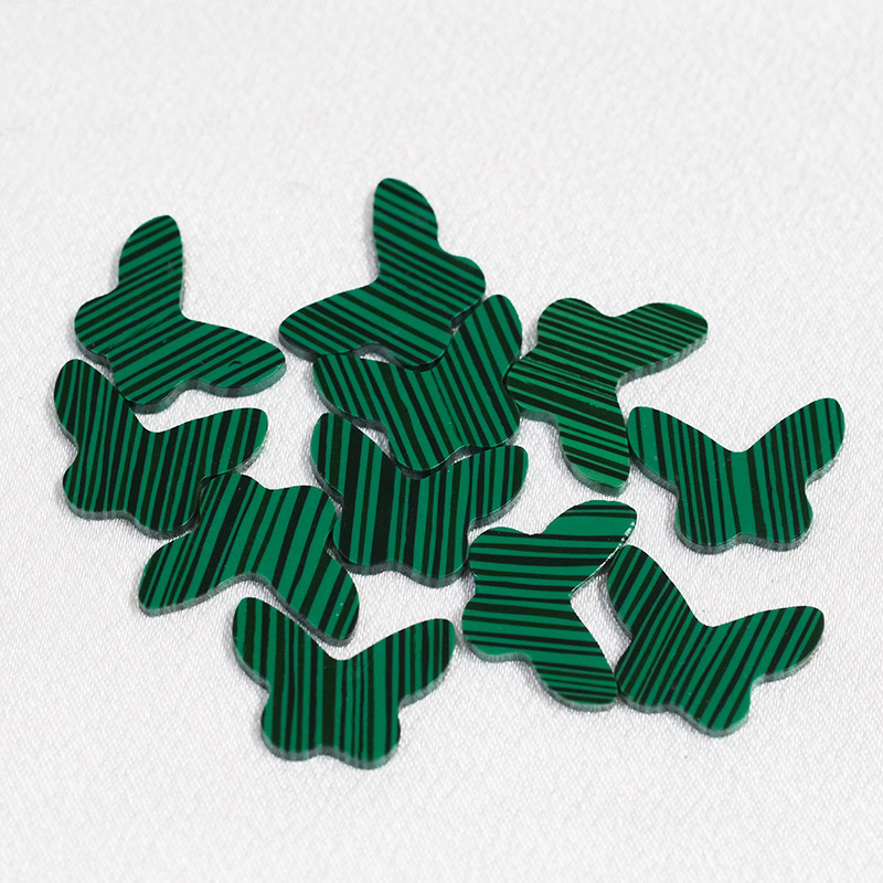 Double plane butterfly synthetic turquoise synthetic turquoise pendant accessories DIY manufacturer