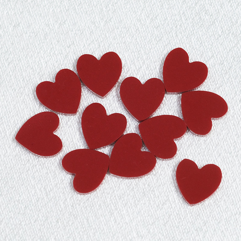 Synthetic Red Pine Stone Red Heart Bare Stone Pendant Semi finished Necklace Bracelet DIY Jewelry Accessories