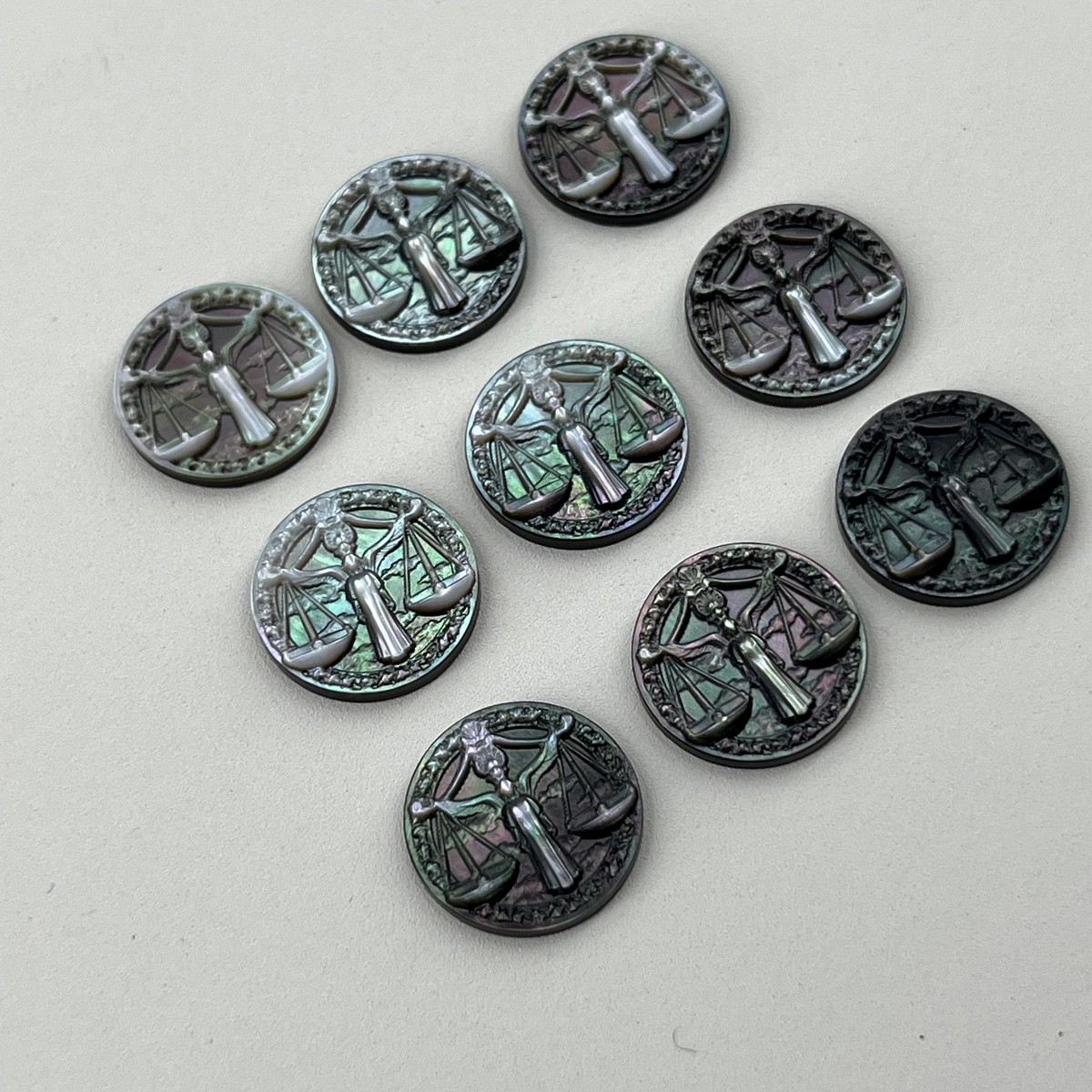 Black Shell Carving the Horizontal Constellation of the Twelve Constellations