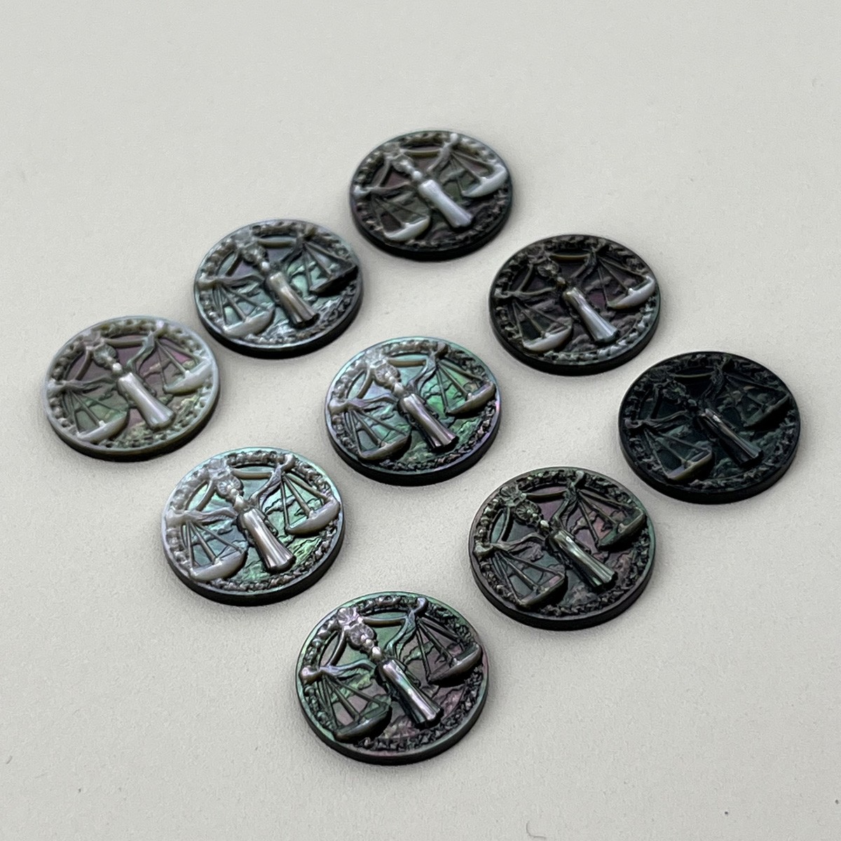 Black Shell Carving the Horizontal Constellation of the Twelve Constellations