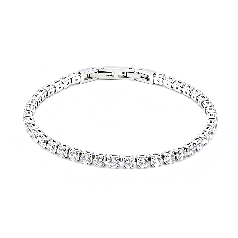 Diamond-studded bracelet (width available: 2, 2.5, 3, 4, 5mm)