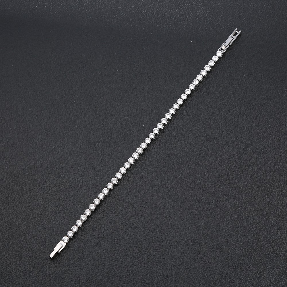 Diamond-studded bracelet (width available: 2, 2.5, 3, 4, 5mm)