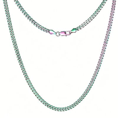 Six-sided polished necklace (width available: 4, 5, 6, 8, 10, 12, 14mm)