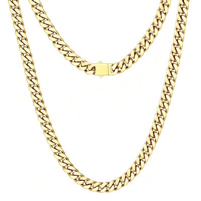 Four-sided polished necklace (custom order) (width available: 5, 7, 9, 11, 14mm)